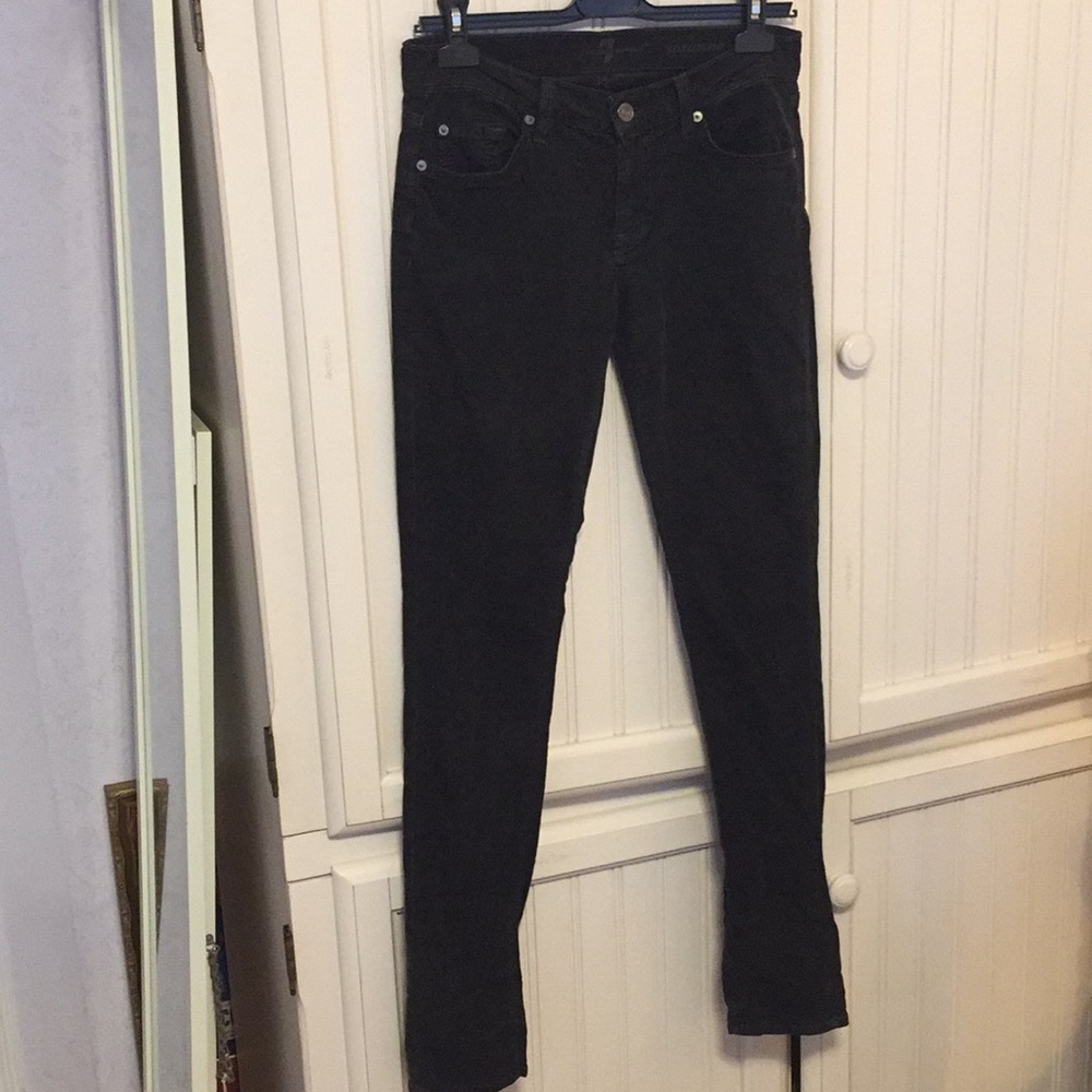 Black Corduroy seven jeans